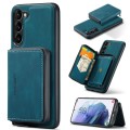 For Samsung Galaxy S23 5G JEEHOOD Magnetic Zipper Wallet Leather Phone Case(Blue)