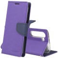 For Samsung Galaxy S23 5G GOOSPERY FANCY DIARY Cross Texture Leather Phone Case(Purple)
