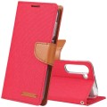 For Samsung Galaxy S23 5G GOOSPERY CANVAS DIARY Fabric Texture Flip Leather Phone Case(Red)