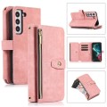 For Samsung Galaxy S21+ 5G Dream 9-Card Wallet Zipper Bag Leather Phone Case(Pink)