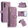 For Samsung Galaxy Note10 Dream 9-Card Wallet Zipper Bag Leather Phone Case(Purple)