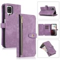 For Samsung Galaxy A12 4G / 5G Dream 9-Card Wallet Zipper Bag Leather Phone Case(Purple)