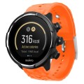 For Suunto 9 Rhombus Texture Silicone Watch Band(Orange)