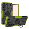 For Samsung Galaxy S23 5G Armor Bear Shockproof PC + TPU Phone Case with Ring(Green)