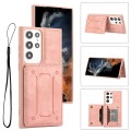 For Samsung Galaxy S22 Ultra 5G Dream Magnetic Back Cover Card Wallet Phone Case(Pink)