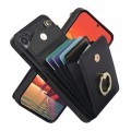 For Samsung Galaxy S24+ 5G Ring Holder RFID Card Slot Phone Case(Black)
