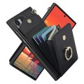 For Samsung Galaxy S24 Ultra 5G Ring Holder RFID Card Slot Phone Case(Black)