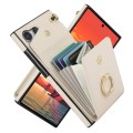For Samsung Galaxy S24 Ultra 5G Ring Holder RFID Card Slot Phone Case(Beige)