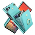 For Samsung Galaxy S24 Ultra 5G Ring Holder RFID Card Slot Phone Case(Mint Green)