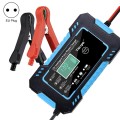 Motorcycle / Car Battery Smart Charger with LCD Creen, Plug Type:EU Plug(Blue)