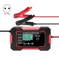 Motorcycle / Car Battery Smart Charger with LCD Creen, Plug Type:EU Plug(Red)