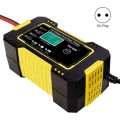 Motorcycle / Car Battery Smart Charger with LCD Creen, Plug Type:EU Plug(Yellow)