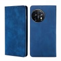 For OnePlus 11 Skin Feel Magnetic Horizontal Flip Leather Phone Case(Blue)
