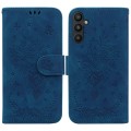 For Samsung Galaxy A54 5G Butterfly Rose Embossed Leather Phone Case(Blue)