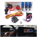 12V Racing Car LED Ignition Switch One Key Start Combination Panel
