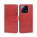 For Xiaomi 13 Pro Calf Texture Buckle Flip Leather Phone Case(Red)