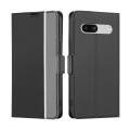 For Google Pixel 7a Twill Texture Side Button Leather Phone Case(Black)