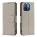 For Xiaomi Redmi 12C Litchi Texture Pure Color Leather Phone Case(Grey)