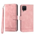 For Samsung Galaxy A12 5G Dierfeng Dream Line TPU + PU Leather Phone Case(Pink)