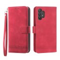 For Samsung Galaxy A32 4G Dierfeng Dream Line TPU + PU Leather Phone Case(Red)