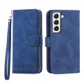 For Samsung Galaxy S22 5G Dierfeng Dream Line TPU + PU Leather Phone Case(Blue)