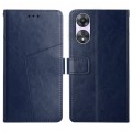 For OPPO A58 5G/A78 5G HT01 Y-shaped Pattern Flip Leather Phone Case(Blue)