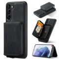 For Samsung Galaxy S24+ 5G JEEHOOD Magnetic Zipper Horizontal Flip Leather Phone Case(Black)