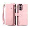 For Samsung Galaxy A54 5G ESEBLE Retro Frosted RFID Flip Leather Phone Case(Rose Gold)