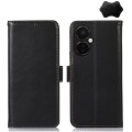 For OnePlus Nord CE 3 Lite Crazy Horse Top Layer Cowhide RFID Leather Phone Case(Black)