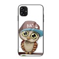 For Samsung Galaxy A04e Colorful Painted Glass Phone Case(Owl)