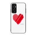 For Samsung Galaxy A54 5G Colorful Painted Glass Phone Case(Love)