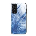 For Samsung Galaxy A54 5G Marble Pattern Glass Phone Case(Blue Ocean)