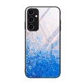 For Samsung Galaxy A54 5G Marble Pattern Glass Phone Case(Ocean Waves)