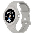 For Google Pixel Watch Leather Texture Silicone Integrated Watch Band(Light Grey)