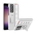For Samsung Galaxy S23 5G GKK Ultra-thin Wristband Shockproof Phone Case with Holder(White)