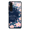 For Samsung Galaxy S23 5G Colorful Painted Glass Phone Case(Flower)
