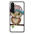 For Samsung Galaxy S23+ 5G Colorful Painted Glass Phone Case(Owl)