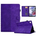 For Samsung Galaxy Tab A7 Lite T220 / T225 Rhombus Embossed Leather Tablet Case(Purple)