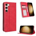 For Samsung Galaxy S23+ 5G Magnetic Buckle Retro Texture Leather Phone Case(Red)