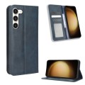 For Samsung Galaxy S23 5G Magnetic Buckle Retro Texture Leather Phone Case(Blue)