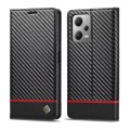 For Xiaomi Poco X5/Redmi Note 12 5G LC.IMEEKE Carbon Fiber Texture Flip Leather Phone Case(Horizonta