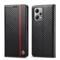 For Xiaomi Poco X5/Redmi Note 12 5G LC.IMEEKE Carbon Fiber Texture Flip Leather Phone Case(Vertical