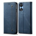 For OPPO A58 5G / A58x / A78 5G Denim Texture Leather Phone Case(Blue)