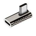 100W Type-C Male to Type-C Female 20Gbps Zinc Alloy Adapter, Style:Medium Bend