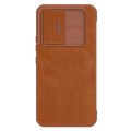 For Samsung Galaxy A54 5G NILLKIN QIN Series Pro Sliding Camera Cover Design Leather Phone Case(Brow