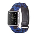 Paracord Plain Weave Hook And Loop Fastener Nylon Watch Band For Apple Watch Series 9&8&7 41mm / SE