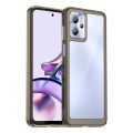 For Motorola Moto G23 Colorful Series Acrylic + TPU Phone Case(Transparent Grey)
