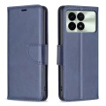 For Xiaomi Redmi K70 / K70 Pro Lambskin Texture Pure Color Flip Leather Phone Case(Blue)