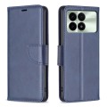 For Xiaomi Redmi K70E Lambskin Texture Pure Color Flip Leather Phone Case(Blue)