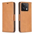 For Xiaomi Redmi Note 13 4G Global Lambskin Texture Pure Color Flip Leather Phone Case(Yellow)